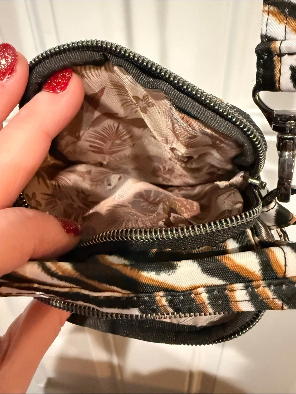 LUG Zebra-Print Crossbody Bag - Black & Cream